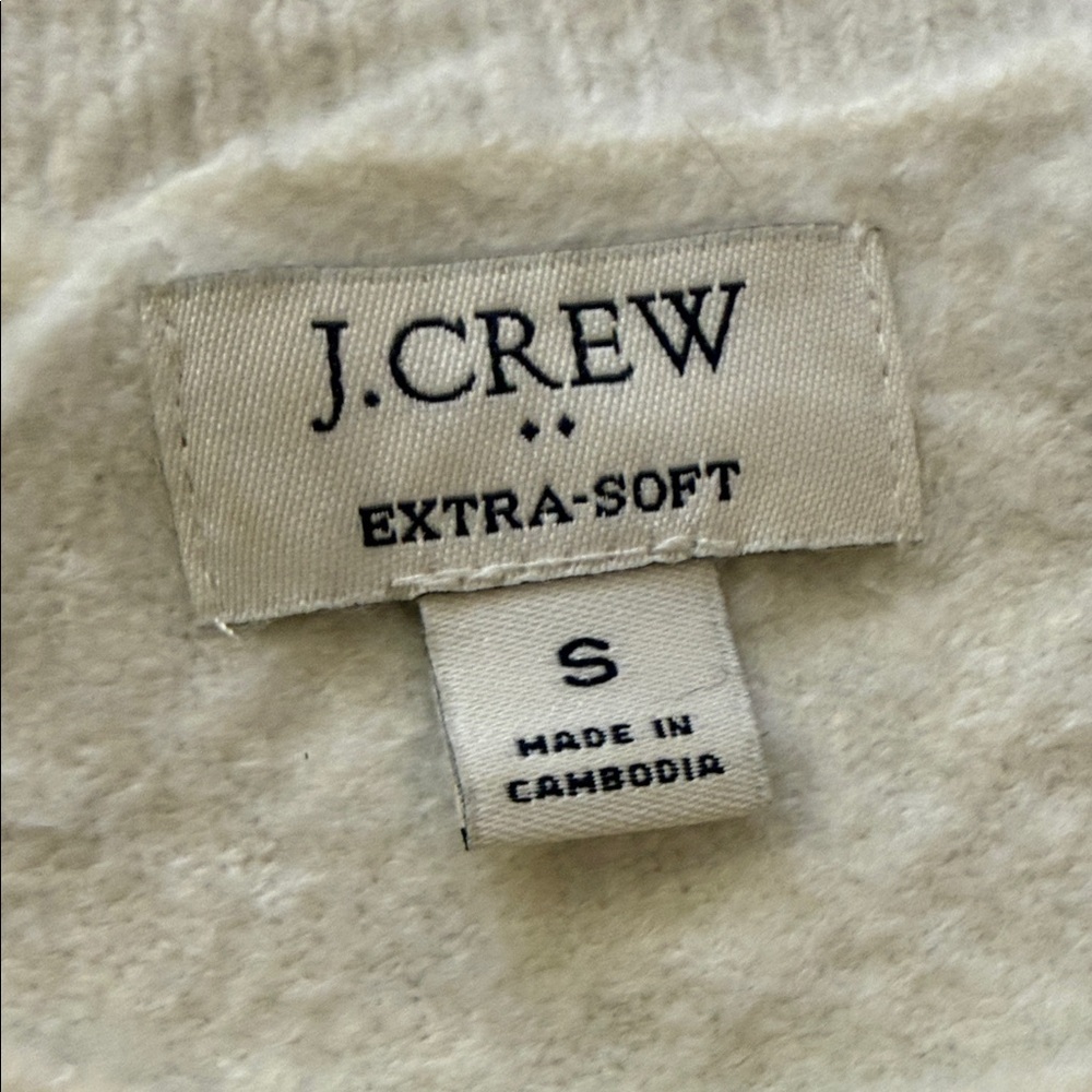 J. Crew Colorblock Sweater - White, Cream, Olive - Picture 4 of 5